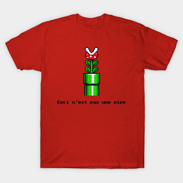 Ceci n'est pas une pipe T-Shirt by RetroPixelWorld